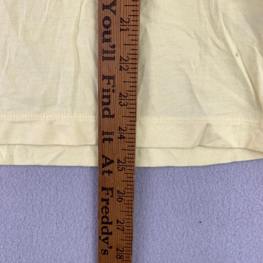 Lands End Scoop Neck T-Shirt Women XL Yellow Casual Short Sleeve Cotton Blend - Picture 6 of 7